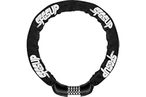 SFGSUP Lucchetto bici catena bicicletta antifurto, lucchetto per bici combinazione a 5 Cifre, combinazione in acciaio temprato Adatta anche per Cancelli/Recinzioni/Griglie/Bici Elettriche/Moto