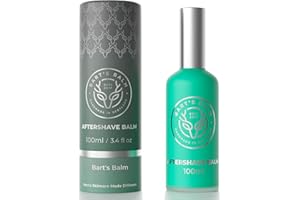 Bart's Balm Handmade Men Aftershave Balm 100ml - Argan Oil – Bergamot Oil - Sensitive Post Shave Balm Men