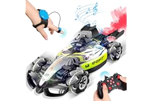 AYIQUTY Hand Controlled Gesture RC Car, Drift Car with Light Spray, 2.4Ghz 4WD 360° Remote Control Racing Car Toys Model Car Gifts for 6 7 8 9 10 11 12 13 year old Kids Boys Girls