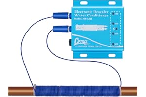 CPTDCL Sistema de descalcificador electrónico de agua, descalcificador sin sal, acondicionador de agua dura para reducir la acumulación de incrustaciones, para todo tipo de mangueras hidráulicas (Azul)