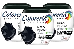 Coloreria Italiana Grey Colorante Tessuti e Vestiti in Lavatrice, Nero Intenso, 3 Confezioni da 350g