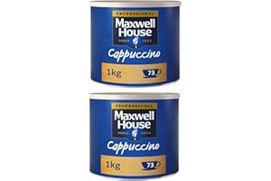 Maxwell House Cappuccino Instant Coffee 1kg Tin (Pack of 2)