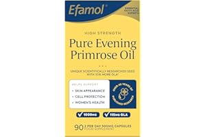 Efamol Evening Primrose Oil Capsules 500mg | High Strength Pure Evening Primrose Oil | Vitamin E | Menopause Vitamins | Helps Support Smooth Skin | 90 Capsules