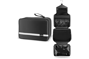 Carttiya Neceser Grande para Hombre y Mujer, Color Verde, Green, Moda (Negro)