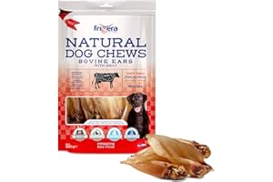 Frigera Orejas De Vacuno con Pulpa 250g - Snacks Naturales para Perros, Ricos En Proteínas, Sin Gluten Y Sin Cereales, Sin Aditivos