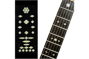 Inlaystickers Marqueurs de Frettes pour Guitares & Basses - Vintage Snowflakes - Perle Blanche Vieillie F-003VS-AW