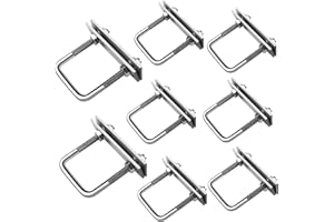 OBQCARE Bullone A U Pesante, U-Bolts M8, Bulloni A U, Staffe a U Con Dado Piastra Telaio E Rondella, per Giardino, Cortile, Fissazione della Conduttura, RV, Fissazione Solare