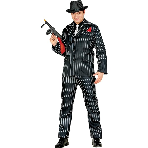 Costume Mafiaboss Homme - Veste + Pantalon Style Gangster, Parfait Pour Carnaval, Soirée Années 20 Ou Déguisement Mafia