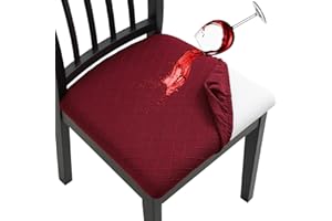 Fuloon Fundas Sillas, Pack de 6 Fundas Sillas Ajustables Impermeable,Fundas para Sillas de Comedor ​​Fácil de Instalar​​ Super Suave Lavables