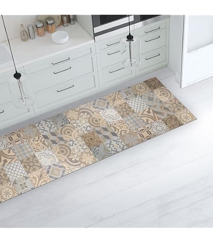 Siunwdiy Tappeto Passatoia Cucina Lavabile Tappeti Runner Lungo 3.4 Metri Tappeto Cucina Antiscivolo Tappeto da cucina Colorato Marocchino Tappeto Per Camera Corridore Soggiorno,Colorful 2,110x340cm