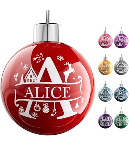 ERNESTINE - Boule De Noël Personnalisée Maître - Professeur - Décoration Fête Maître En Bois - Cadeau Unique Noël, Boules Personnalisable Sapin Traditionnelle - Ornement Cadeau Gravé Maître Professeur