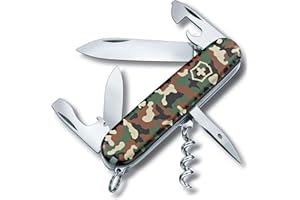 Victorinox Spartan Swiss Army Knife, Camping Pocket Knives, Medium, Multi Tool, 12 Functions, Blade, Bottle Opener,camouflage