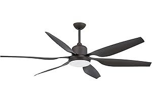 Faro Barcelona Tilos 33466 – Ventilateur avec lumière, acier, pales en ABS, diffuseur en verre Opal