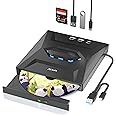 Alxum External CD/DVD Drive for Laptop, Type-C USB 3.0 Portable Player ...
