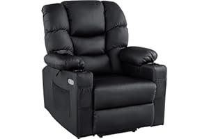 MCombo 7550 - Poltrona relax elettrica con 3 motori, regolabile separatamente, posizione sdraiata fino a 170°, poggiapiedi allungato (nero)