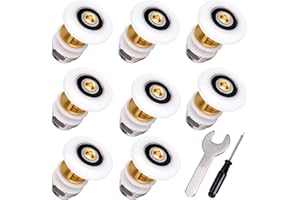 WDZGX Ruote Box Doccia Cuscinetti Box Doccia 25mm Per Bagno Domestico Porte Scorrevoli in Vetro 8 Pezzi (25MM)