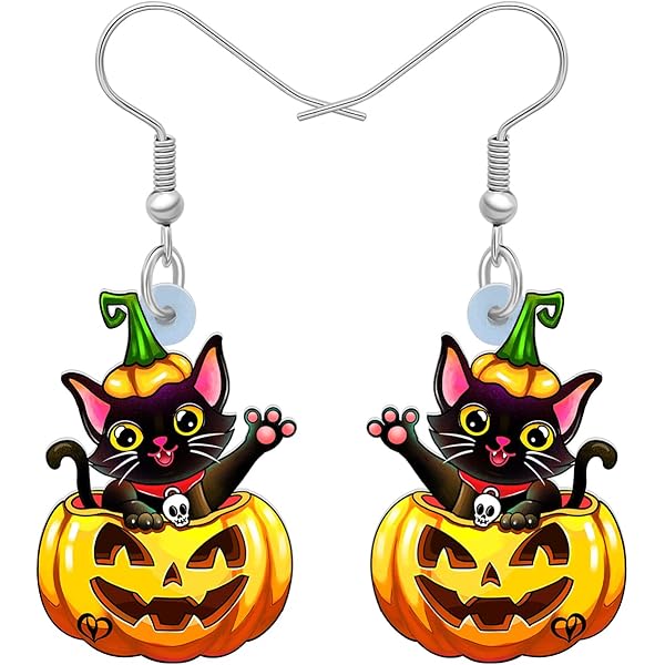 Boucles D'oreilles Halloween - Femme - 4 Paires - Métal - Design