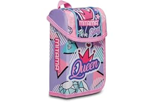 MITAMA Astuccio Scuola 1 Zip - UPSIDE JUST SHINE, Viola - Contenuto 43 pz - Completo di Matite, Pennarelli etc - Portapenne Scuola Elementare Bambini - SLIME in Omaggio!