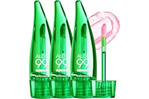 MAGGIDEA Aloe Vera Lip Balm, Magic Colour Changing Lipstick Long Lasting Lip Balm Set Lips Moisturizer Aloe Vera Lip Stick for Women Girls (3Pack Lip Oil)