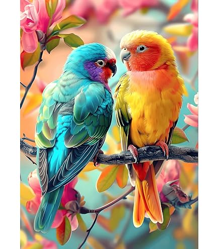 Kit De Peinture Diamant 5D Oiseau - 30x40 Cm - DIY Broderie Strass Pour Adultes Et Enfants - Loisir Créatif Et Décoration