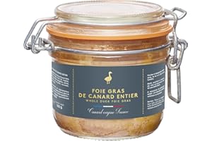 COMPTOIR DE LA GASTRONOMIE - Foie Gras de Canard Entier en Bocal - Bocal Verre de 0,180Kg