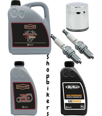 Harley-Davidson / Liqui Moly Motorrad Ölwechsel-Set – 4 Liter Öl 20W-50 + Filter (schwarz/chrom) + O-Ring Dichtung
