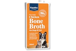 Karnlea Chicken Bone Broth for Dogs & Cats - Free Range | 100% Real & Natural Liquid Bone Broth for Pets | High in Collagen & Protein for Healthy Joints, Gut, Digestion, Skin & Sickness Recovery