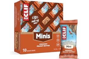 CLIF BAR Minis | Snackriegel - Protein Riegel | mit 4g pflanzlichem Eiweiß | Cruncny Peanut Butter | 10 x 28 g