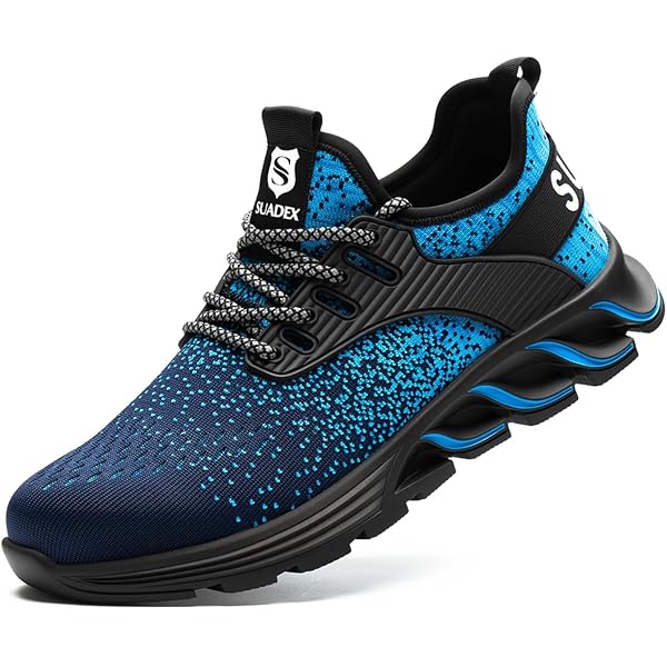 LARNMERN Werkschoenen Heren Stalen Neus Schoenen Dames Lichtgewicht Veiligheidstrainers Comfortabele met Luchtkussen Beschermende Sneakers Lekbestendig (Zwart, 39EU