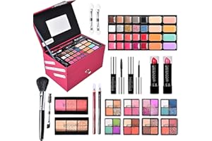 FantasyDay All-in-one Makeup Gift Sets | Full Make up Kit for Women Girls Xmas Essential Bundle Include Eyeshadow Palette Lipstick Blush Concealer Face Powder Eyeliner Lipgloss Mascara Eyebrow Pencil