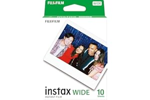 INSTAX Wide ISO 800 película instantánea con Borde Blanco, Carga de 10 Fotos, 10 Disparos