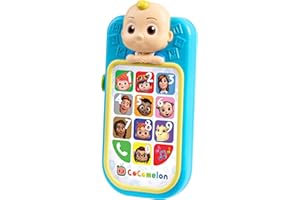 CoComelon Just Play - Teléfono de Juguete de Aprendizaje para niños, Luces, Sonidos, música, Letras, números, Colores, Formas y Clima, Juguetes para niños de 18 Meses