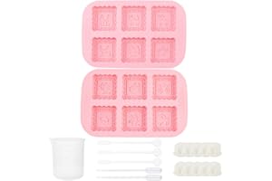 AHANDMAKER Kits de Moules en Silicone pour Savon, 12 Constellation Signe du Zodiaque Savon Moules Astrologie Horoscope Artisanat Moules avec Tige D'Agitation, Pipettes, Tasse à Mesurer 100 ML