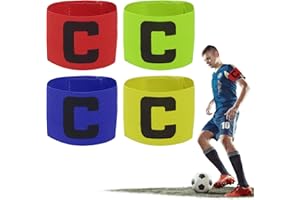 Garnirise Captains Armband Kids Captain Armband Football 4 pcs Velcro Captains Armband Adjustable Multicoloured Elastic Sports Arm Bands for All Sports Events Clubs Teams Pack for Child