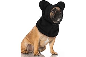 YUSHWENPTY Warme Hundehut Plüsch Hunde Mütze Beruhigende Ohrenschützer Hundemütze für Haustier Winter Warmer Halten Hundehüte Kätzchenhut mit Leise Ohrenschützern Kapuzenpullover M (Schwarz)