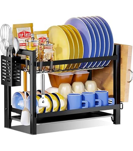 Maury's Scolapiatti Easy – 41,5x30x4 Cm, In Materiale Resistente, Per Organizzare E Asciugare Piatti E Posate, Adatto A Tutti I Lavelli - 6
