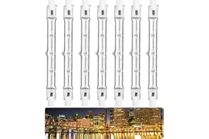 YULADO 7 Pezz R7S Lampadine Alogene 118mm 200W, J78 Lampadina Alogena Lineare per lampade da pavimento, luci del paesaggio, lampione [Classe di efficienza energetica G] [Classe di efficienza energetica G]