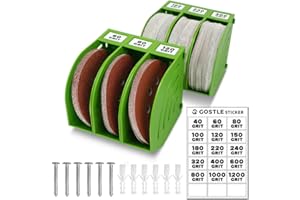 GOSTLE Professional Sanding Discs Storage Boxs - 6 Box Set for Efficient Organization, Offset Snap-On Connection, Grit Classification, Space-Saving Design and Versatile Application