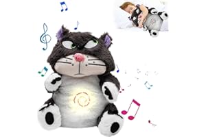CEWROM Schlummer - Peluche a forma di gatto con movimento respiratorio e musica, AnxietyRelief, unico aiuto per addormentarsi per neonati, ideale come regalo di compleanno per baby shower
