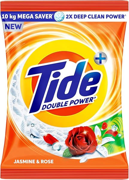 Tide Plus Detergent Washing Powder - 10kg Mega Saver Pack | Jasmine & Rose…