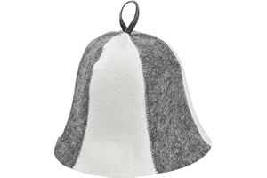 AOMHREK Czapka do sauny odporna na wysokie temperatury, absorpcja wody, izolacja cieplna, akcesoria do sauny, trwała czapka do sauny dla kobiet i mężczyzn (biała i szara, A)