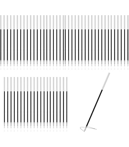 PATIKIL Ricariche per Penna Gel, 24Pz 0.8mm Punto Medio Penna Gel Colorata Pastello Sostituzione Ricariche per Penne a Scatto Retrattili Scrivere Disegnare Ufficio Forniture, Bianco