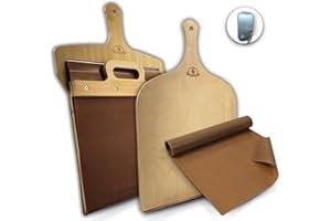 Leo and Gio Pala Per Pizza Scorrevole 29 X45 Cm Con Tappetino | Pala Barella Per Pizza Peel Prendi Pizza Scorrevole Pala Pizza Scorrevole Impasto Alta idratazione