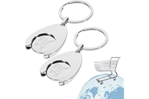 Kinretixia® 2 Stück Einkaufswagen-Token, Auto-Schlüsselanhänger, Einkaufswagen, Einkaufswagen-Schlüsselanhänger, Schlüsselanhänger, Einkaufswagen-Schlüsselanhänger,
