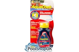 AquaChek RED Bromine Test Strips - 50 Pack Hot Tub/Swimming Pool/Spa Strips 4-Way Testing