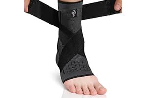 NEO X-PRO Cavigliera Sportiva per Distorsione - Supporto Ortopedico Caviglia con Fascia Elastica - Protezione Legamenti - Tendiniti - Esguince e Dolore - Uomo e Donna (Nero, M)