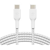 Belkin Boost Charge &Ouml;rg&uuml;l&uuml; USB-C, Hızlı Şarj Cihazı, USB-C Şarj Kablosu, iPhone 16, 15, Samsung Galaxy S24, S23, Pixel, iPad,