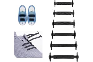 No Tie Shoelaces for Kids and Adults, Stretch Silicone Elastic Shoe Laces, Lazy Quick Tie Tieless Waterproof Wash-free Shoe Laces for Sneakers Running Shoes and Casual Shoes