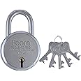 Foora Round 50mm Lock with 5 Keys, Double Locking, 7 Lever Small Padlock – Ideal for Home, Gate, and Door Security