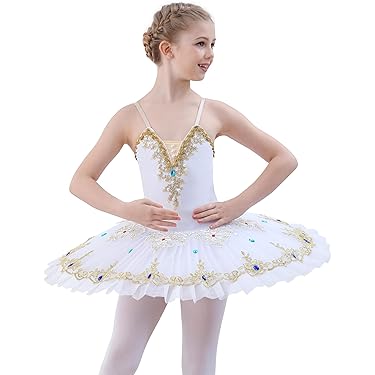 Abito Da Ballo Bambina In Chiffon Con Paillettes - Per Pattinaggio, Danza Classica E Moderna - Foto 3
